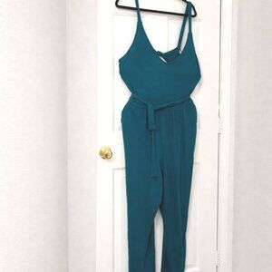 Turquoise Teal, Keyhole Back Jumpsuit